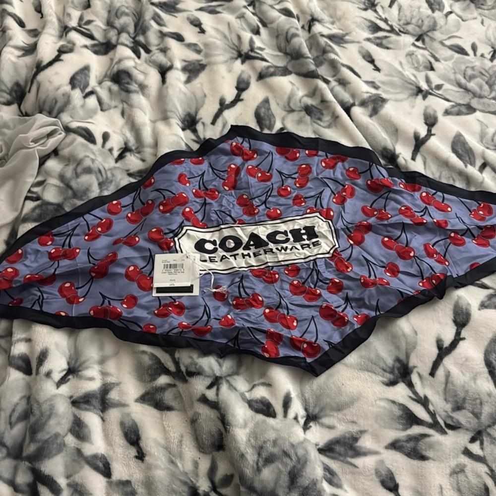 Coach Cherry Silk Scarf